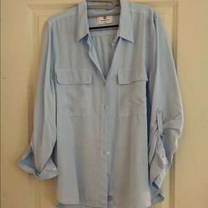 Aritzia/Babaton Light Blue Button-Up Shirt